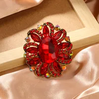 IG Style Simple Style Shiny Flower Alloy Inlay Rhinestones Zircon Women's Brooches sku image 3