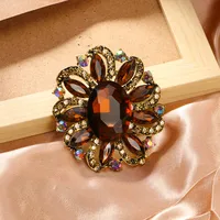 IG Style Simple Style Shiny Flower Alloy Inlay Rhinestones Zircon Women's Brooches sku image 4