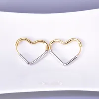 Heart Plating 304 Stainless Steel Titanium Steel No Inlaid 18K Gold Plated Earrings main image 4
