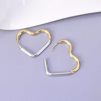 Heart Plating 304 Stainless Steel Titanium Steel No Inlaid 18K Gold Plated Earrings main image 1