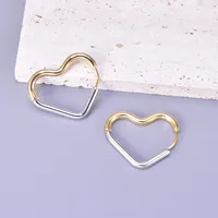 Heart Plating 304 Stainless Steel Titanium Steel No Inlaid 18K Gold Plated Earrings main image 2