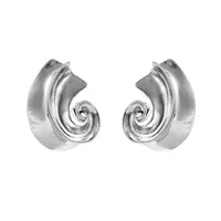1 Pair Retro Exaggerated Spiral Plating Alloy Earrings sku image 2