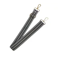 Polyester Color Block Leopard Bag Strap sku image 1