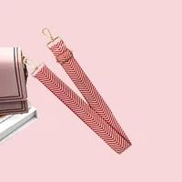Polyester Color Block Leopard Bag Strap main image 3