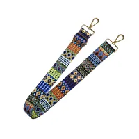 Polyester Color Block Leopard Bag Strap sku image 7