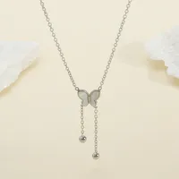 Wholesale Jewelry Elegant Butterfly 304 Stainless Steel Pendant Necklace main image 1