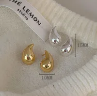 1 Pair Simple Style Water Droplets Sterling Silver Ear Studs main image 5