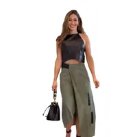 Summer Casual Sexy Solid Color Spandex Polyester Maxi Long Dress Skirts main image 5