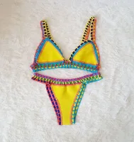 Women's Multicolor 2 Pieces Set Bikinis Swimwear sku image 7