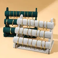 Elegant Solid Color Flannel Jewelry Rack main image 1