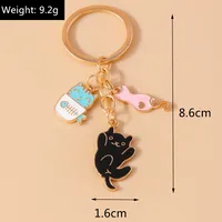 Cute Cat Alloy Keychain main image 8