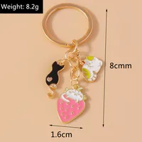 Cute Cat Alloy Keychain main image 9