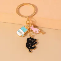 Cute Cat Alloy Keychain main image 4