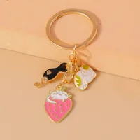 Cute Cat Alloy Keychain main image 2