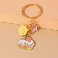 Cute Cat Alloy Keychain main image 3