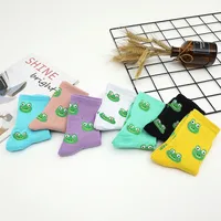 Unisex Cartoon Style Cute Frog Polyester Ankle Socks A Pair main image 1