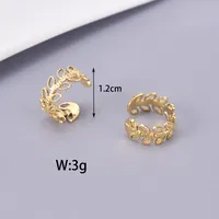 1 Pair Simple Style Classic Style Solid Color Plating 304 Stainless Steel Titanium Steel 18K Gold Plated Ear Cuffs main image 5