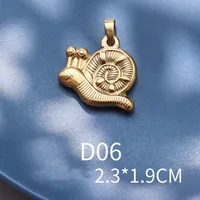 1 Piece 13 * 14mm 15 * 21mm 9 * 17mm Titanium Steel 18K Gold Plated Tiger Elephant Bird Polished Pendant sku image 4