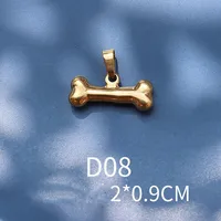 1 Piece 13 * 14mm 15 * 21mm 9 * 17mm Titanium Steel 18K Gold Plated Tiger Elephant Bird Polished Pendant sku image 2