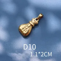 1 Piece 13 * 14mm 15 * 21mm 9 * 17mm Titanium Steel 18K Gold Plated Tiger Elephant Bird Polished Pendant sku image 11