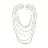 Exaggerated Lady Round ABS Imitation Pearl Wholesale Layered Necklaces main image 2