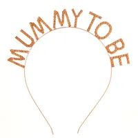 Women's Simple Style Letter Alloy Inlay Rhinestones Hair Band main image 2
