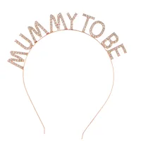 Women's Simple Style Letter Alloy Inlay Rhinestones Hair Band main image 3