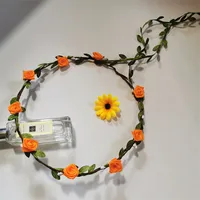 Women's Simple Style Classic Style Plaid Flower Cloth Wreath sku image 8
