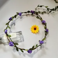 Women's Simple Style Classic Style Plaid Flower Cloth Wreath sku image 12