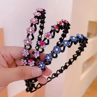 Women's Sweet Simple Style Flower Rhinestone Diamond Hair Band main image 2