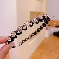 Women's Sweet Simple Style Flower Rhinestone Diamond Hair Band sku image 3