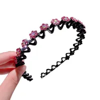 Women's Sweet Simple Style Flower Rhinestone Diamond Hair Band main image 3