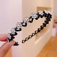 Women's Sweet Simple Style Flower Rhinestone Diamond Hair Band sku image 4