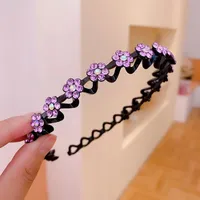 Women's Sweet Simple Style Flower Rhinestone Diamond Hair Band sku image 6