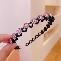 Women's Sweet Simple Style Flower Rhinestone Diamond Hair Band sku image 1