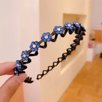Women's Sweet Simple Style Flower Rhinestone Diamond Hair Band sku image 2