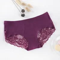 Solid Color Seamless Breathable Mid Waist Briefs Panties sku image 17