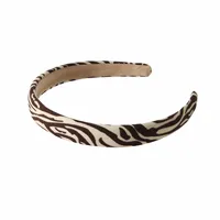 Guanyang Cross-Border Zebra Print Leopard Print Headband European And American Retro Sponge Face Washing Pressure Hairband Simple Fashion Headband Hair Accessories sku image 4