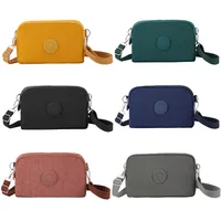 Unisex Medium Nylon Solid Color Basic Classic Style Zipper Phone Wallets main image 1