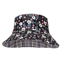 Women's Elegant Business Classic Style Color Block Printing Flat Eaves Bucket Hat main image 2