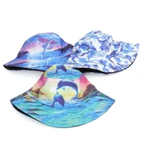 Women's Simple Style Classic Style Color Block Printing Flat Eaves Bucket Hat main image 2
