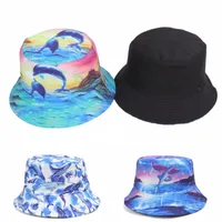 Women's Simple Style Classic Style Color Block Printing Flat Eaves Bucket Hat main image 1