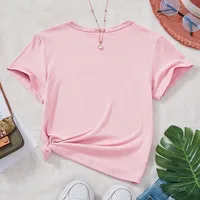 Casual Cartoon Letter Polyester T-shirts & Blouses main image 4