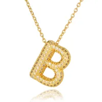 Wholesale Casual Simple Style Letter Copper Plating Inlay Zircon Pendant Necklace sku image 13