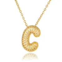Wholesale Casual Simple Style Letter Copper Plating Inlay Zircon Pendant Necklace sku image 14