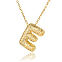 Wholesale Casual Simple Style Letter Copper Plating Inlay Zircon Pendant Necklace sku image 2