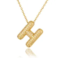 Wholesale Casual Simple Style Letter Copper Plating Inlay Zircon Pendant Necklace sku image 16