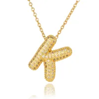 Wholesale Casual Simple Style Letter Copper Plating Inlay Zircon Pendant Necklace sku image 5