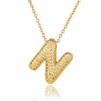 Wholesale Casual Simple Style Letter Copper Plating Inlay Zircon Pendant Necklace sku image 20
