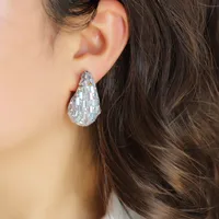 1 Pair Elegant Lady Water Droplets Plating Inlay Zinc Alloy Glass Ear Studs main image 1